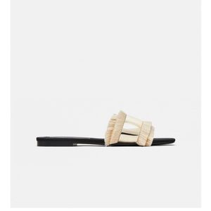 New Zara Fringe Flats